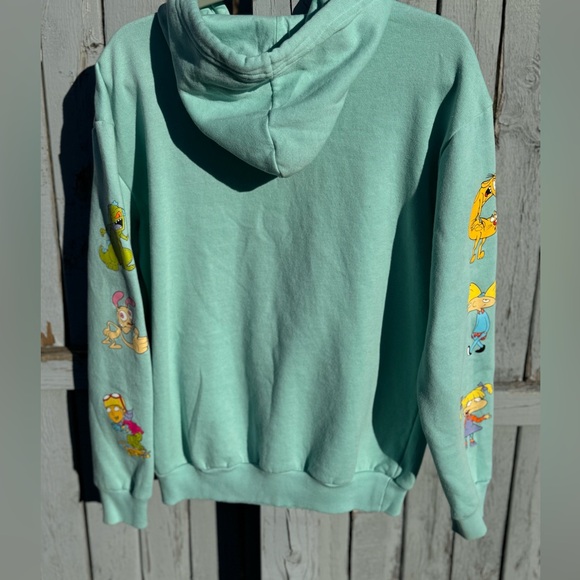 Nickelodeon Sweatshirt Large 90’s Cartoons Logo Hoodie Rugrats CatDog Ren Stimpy - Picture 9 of 9